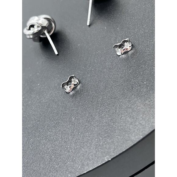 Sterling Silver Dainty Love Knot Post Stud Earring 925 Backs - Picture 4 of 15